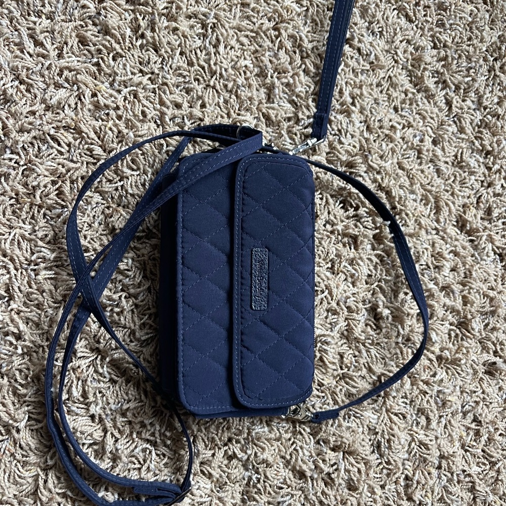 Quilted Vera Bradley Navy Crossbody Bag